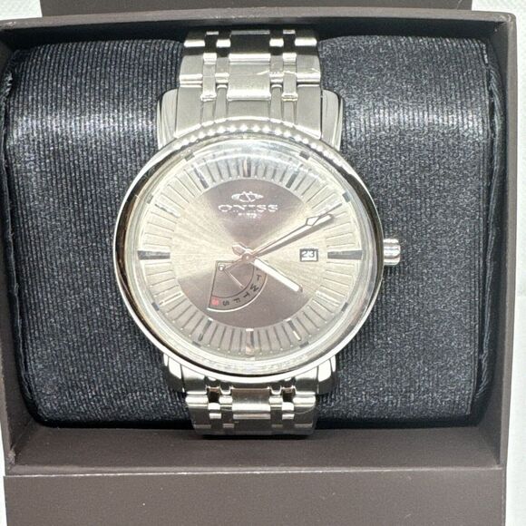 Oniss Sorrento ON2626-MSV Men's Stainless Steel Analog Dial Quartz Watch JNA66 - Picture 2 of 13